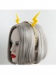 Personality Exaggerated Fashion Yellow Lightning Golden Lace Christmas Holiday Party Female Headband