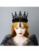 Baroque Black Retro Halloween Crown Masquerade Party Ribbon Headband