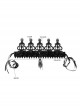 Baroque Black Retro Halloween Crown Masquerade Party Ribbon Headband