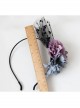 Creative Mesh Purple Blue Flowers Temperament Female Christmas Dress Retro Headband