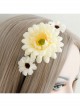 Simple White Flowers Celebrities Fashion Sweet Princess Handmade Thin Hair Band