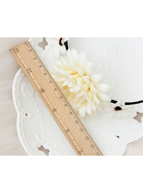 Simple White Flowers Celebrities Fashion Sweet Princess Handmade Thin Hair Band