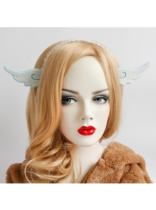Fashion Cute Angel Wings Sweet New Year Dance Party White Lace Headband