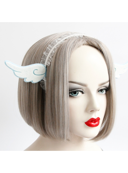 Fashion Cute Angel Wings Sweet New Year Dance Party White Lace Headband