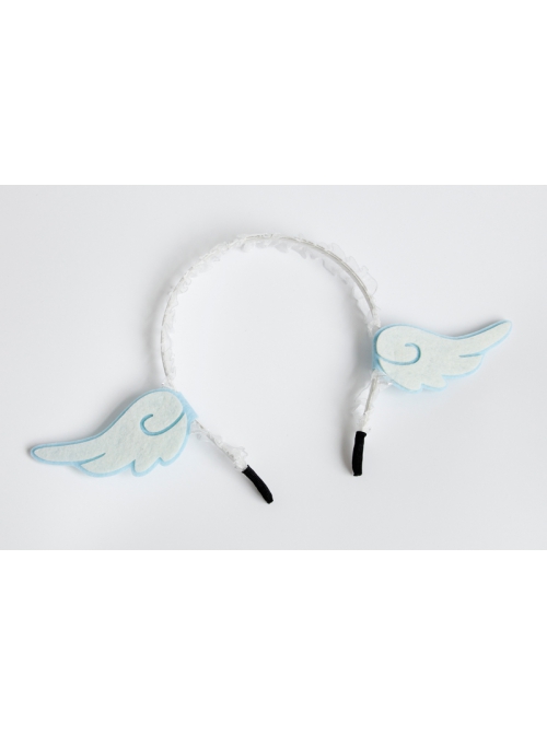 Fashion Cute Angel Wings Sweet New Year Dance Party White Lace Headband