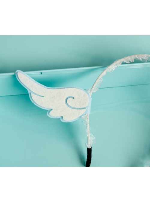 Fashion Cute Angel Wings Sweet New Year Dance Party White Lace Headband