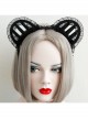 Halloween Christmas Fashion Retro Sexy Black Lace Three-Dimensional Cat Ears Female Headband