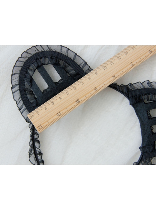 Halloween Christmas Fashion Retro Sexy Black Lace Three-Dimensional Cat Ears Female Headband