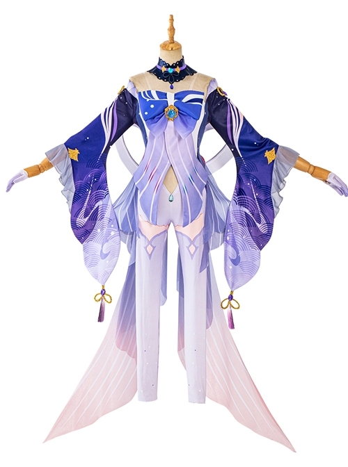 Genshin Impact Sangonomiya Kokomi Halloween Game Cosplay Costume Full Set
