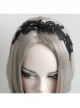 Retro Gothic Everyday All-Match Simple Black Lace Flower Female Design Handmade Hair Band