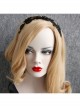 Retro Gothic Everyday All-Match Simple Black Lace Flower Female Design Handmade Hair Band