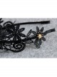Retro Gothic Everyday All-Match Simple Black Lace Flower Female Design Handmade Hair Band