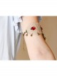 Fashion Retro Gothic White Lace Ruby Bell Female Armband Bracelet
