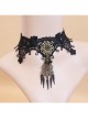 Punk Gothic Fashion Retro Flower Butterfly Black Lace Female Wide Choker