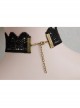 Retro Gothic Black Lace Flower Tassel Man-Made Crystal Female Choker