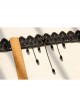 Retro Gothic Black Lace Flower Tassel Man-Made Crystal Female Choker