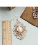 Baroque Fashion Palace Retro Individuality White Pearl Lace Earrings