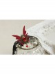 Gothic Palace Vampire Retro Black Lace Female Red Butterfly Gemstone Handmade Anklet