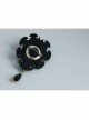 Retro Fashion Gothic Black Faux Gemstone Banquet Dress Brooch