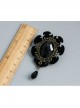 Retro Fashion Gothic Black Faux Gemstone Banquet Dress Brooch
