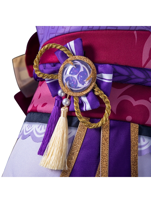 Genshin Impact Beelzebul Raiden Shogun Halloween Game Cosplay Costume Full Set