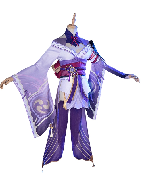 Genshin Impact Beelzebul Raiden Shogun Halloween Game Cosplay Costume Full Set