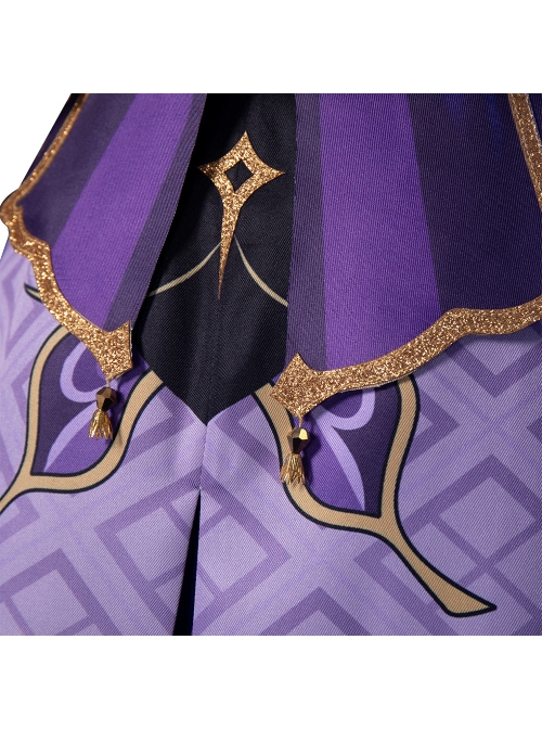 Genshin Impact Beelzebul Raiden Shogun Halloween Game Cosplay Costume Full Set