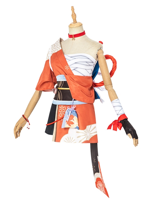 Genshin Impact Naganohara Yoimiya Halloween Game Cosplay Costume Full Set
