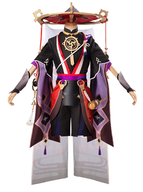 Genshin Impact Fatui Sixth Seat Executive Officer Scaramouche Halloween Game Cosplay Costume Full Set