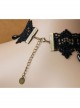 Gothic Fashion Temperament Retro Tassel Black Lace Pearl Jewel Wide Choker
