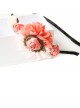 Retro Fashion Leisure Holiday Pink Flower Rose Creative Female Hair Band