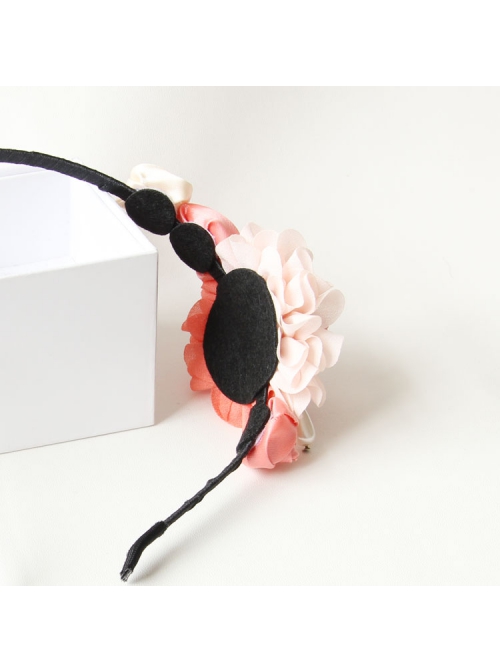 Retro Fashion Leisure Holiday Pink Flower Rose Creative Female Hair Band