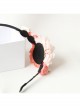 Retro Fashion Leisure Holiday Pink Flower Rose Creative Female Hair Band