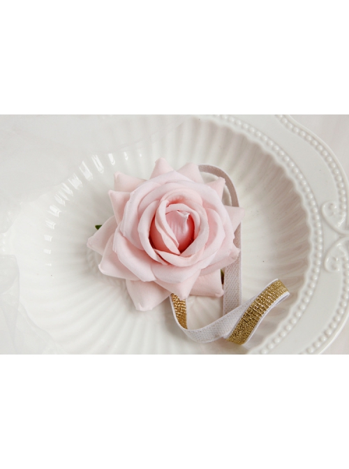 Fashion Cute Holiday Blue Rose Flower Child Baby Elastic Headband