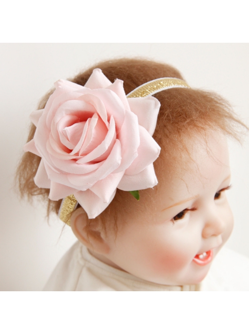 Fashion Cute Holiday Blue Rose Flower Child Baby Elastic Headband
