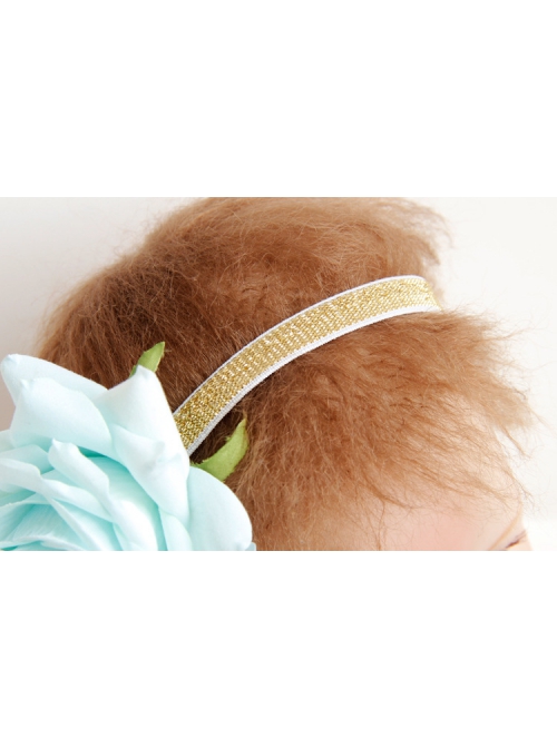 Fashion Cute Holiday Blue Rose Flower Child Baby Elastic Headband
