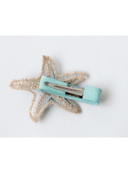 Fashion Holiday Birthday Party Blue Starfish Cute Baby Hairpin