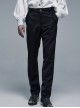 Bat-Shaped Embroidery Thread Decoration Black Gothic Dark Texture Woven Pants