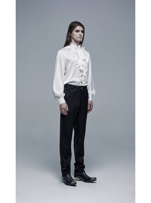 Bat-Shaped Embroidery Thread Decoration Black Gothic Dark Texture Woven Pants