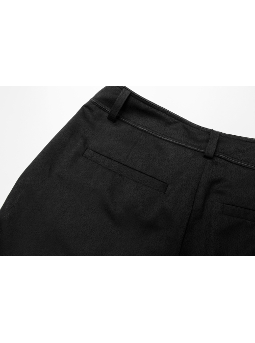 Bat-Shaped Embroidery Thread Decoration Black Gothic Dark Texture Woven Pants