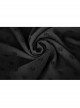 High Collar Front Chest Ribbon Flounce Decoration Flare Sleeve Back Waist Lace-Up Black Gothic Blouse