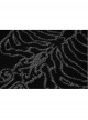 High Collar Front Bone Pattern Print Flare Cuff Hem Bevel Black Punk Sweater
