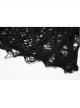Black Punk Flare Sleeve Irregular Woven Hollow Short Sweater