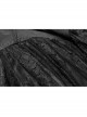 Off-Shoulder Boat Neck Chiffon Poncho Sleeve Back Waist Lace-Up Black Gothic Long Dress
