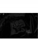 Lace Collar Front Chest Decals Flare Sleeve Back Waist Lace-Up Black Gothic Knit Velvet Dress