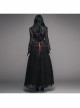 Black Red Jacquard Fabric Lace Skirt Gothic Long Dress