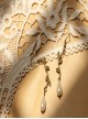 Fashion Casual Baroque Handmade Retro Artificial Pearl Leaves Bride Long Earrings