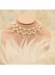 Baroque Personality Artificial Pearl Retro Fashion White Artificial Crystal Short Necklace