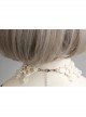 Baroque Personality Artificial Pearl Retro Fashion White Artificial Crystal Short Necklace