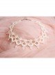 Baroque Personality Artificial Pearl Retro Fashion White Artificial Crystal Short Necklace